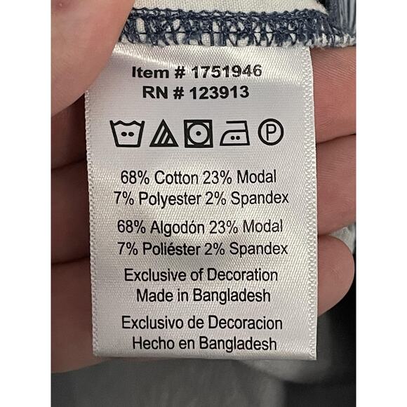 JACHS Girlfriend Shorts Womens XL Navy Blue Floral Print Stretch Zip Fly Pockets - Picture 9 of 10